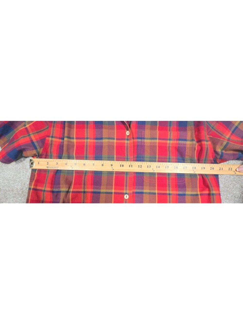 Liz Sport Vtg 2 Piece Dress Set Tartan Plaid Wrap Skirt & Shirt Academia Women M - Picture 7 of 16